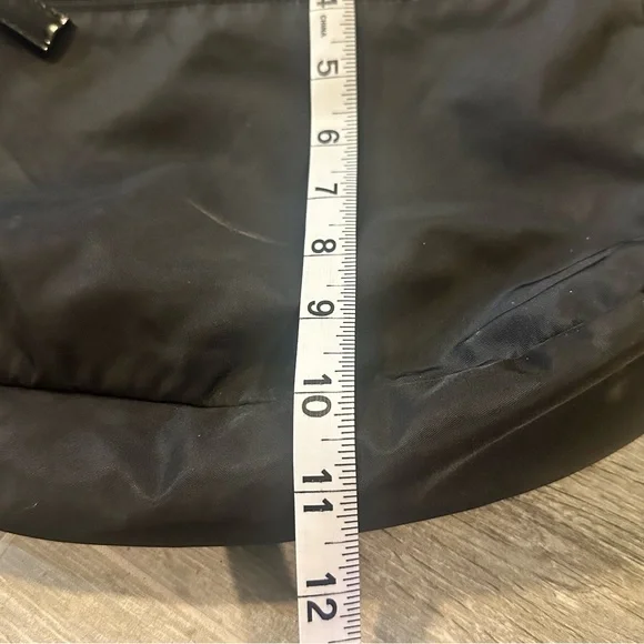 Vintage 90's Prada Vela Nylon Double Buckle Black Messenger Crossbody Bag Rare - Picture 9 of 9